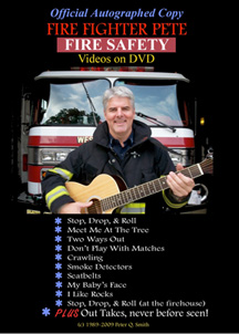 Fire Fighter Pete's Fire Safety Videos on DVD